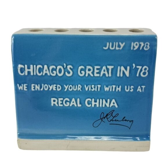 Regal China Souvenir Pencil Holder And Jim Beam Chicago Convention - Picture 1 of 6